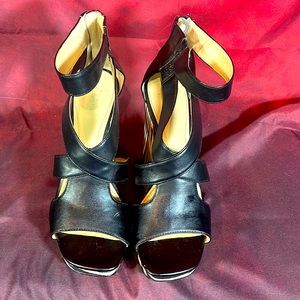 Calvin Klein Platform Zebra print pumps